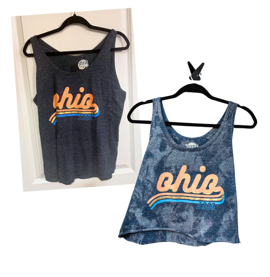 Ohio 1803 | Upcycled + Acid Washed Tank Shirts & Tops Lara Dee Artistry