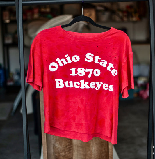 Ohio State Buckeyes 1807 | Upcycled + T-Shirt Restoration Shirts & Tops Lara Dee Artistry