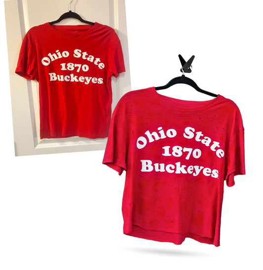 Ohio State Buckeyes 1807 | Upcycled + T-Shirt Restoration Shirts & Tops Lara Dee Artistry