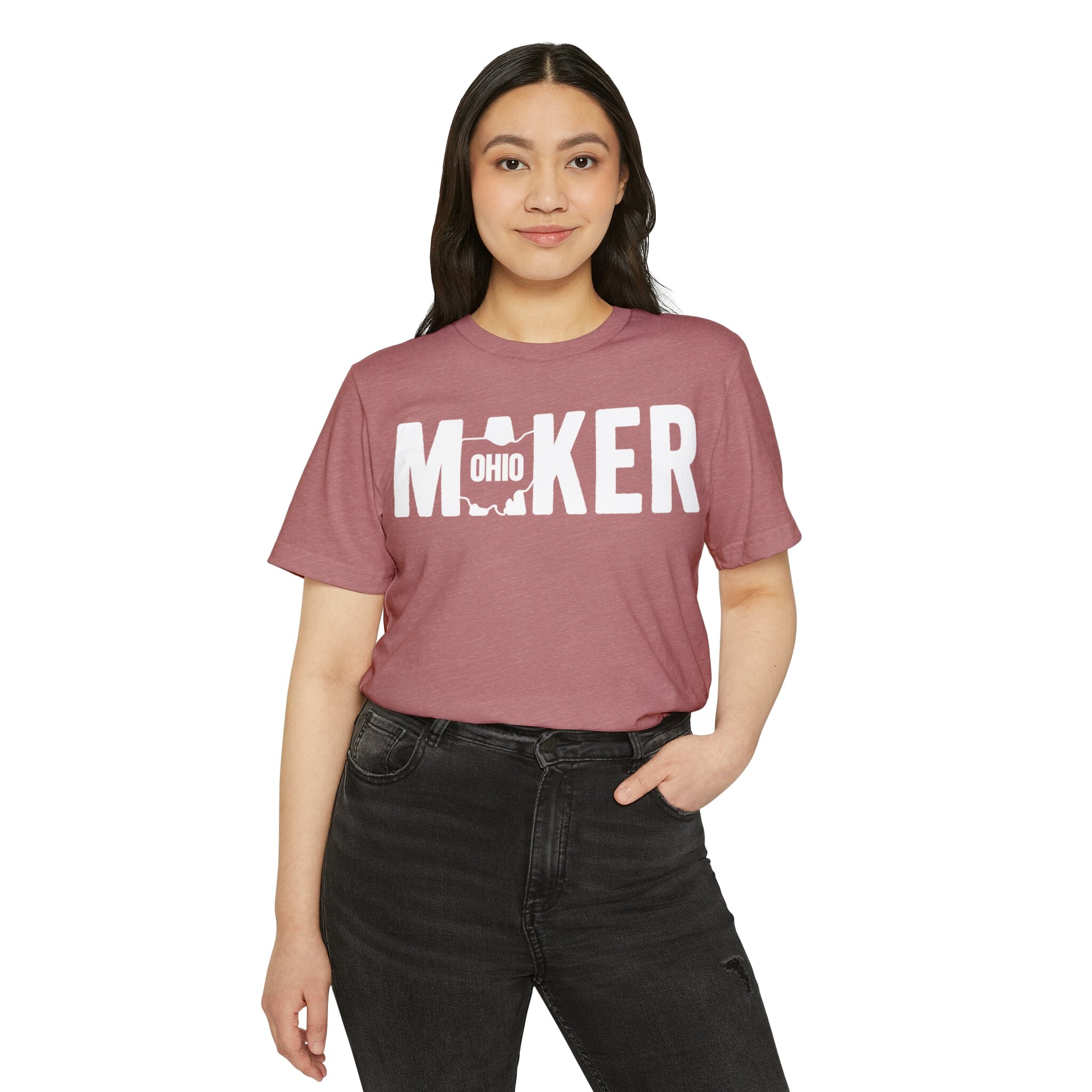 Ohio Maker Recycled Organic T-Shirt T-Shirt Printify Heather Mauve XS 
