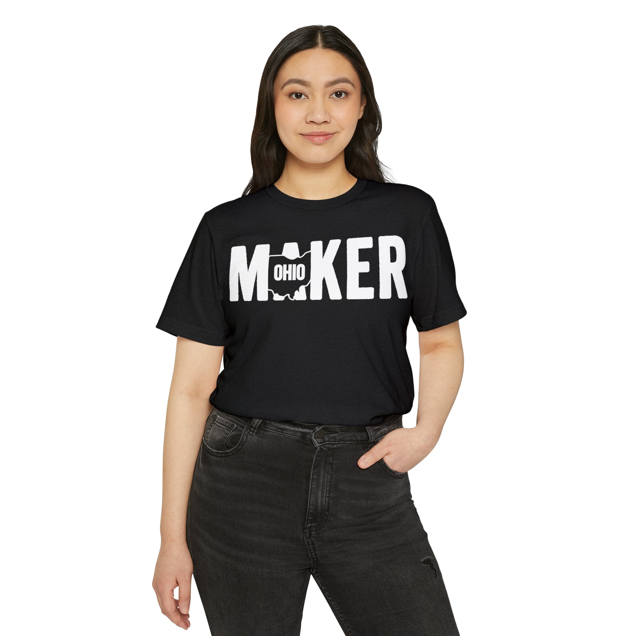 Ohio Maker Recycled Organic T-Shirt T-Shirt Printify Solid Black Blend XS 