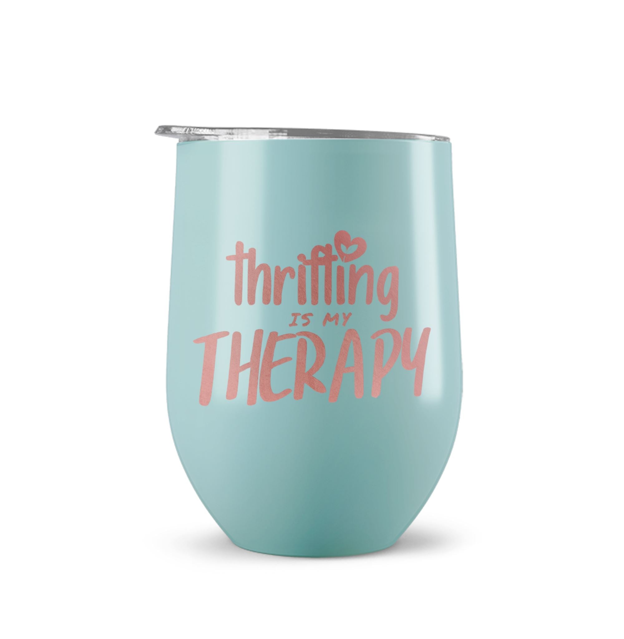 Thrifting is My Therapy Wine Tumbler Wine Tumbler Lara Dee Artistry 