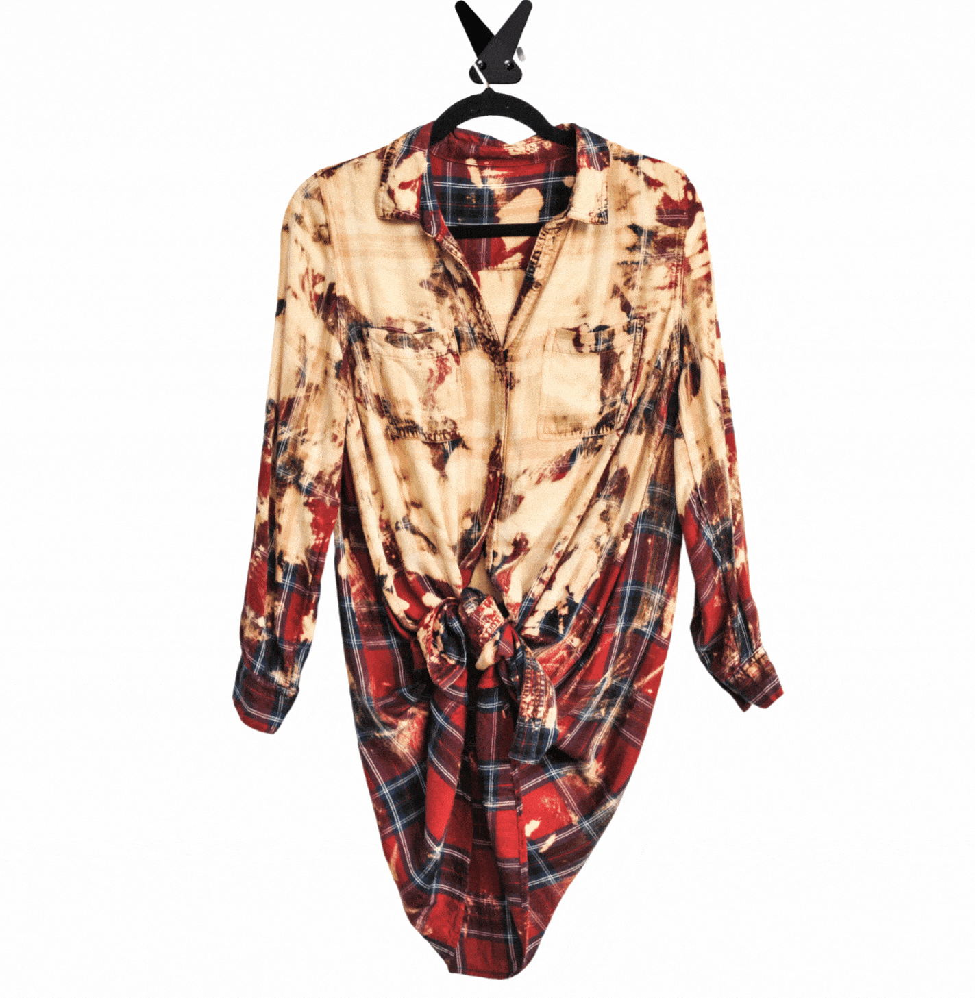 Bleached Flannel Shirts & Tops Lara Dee Artistry