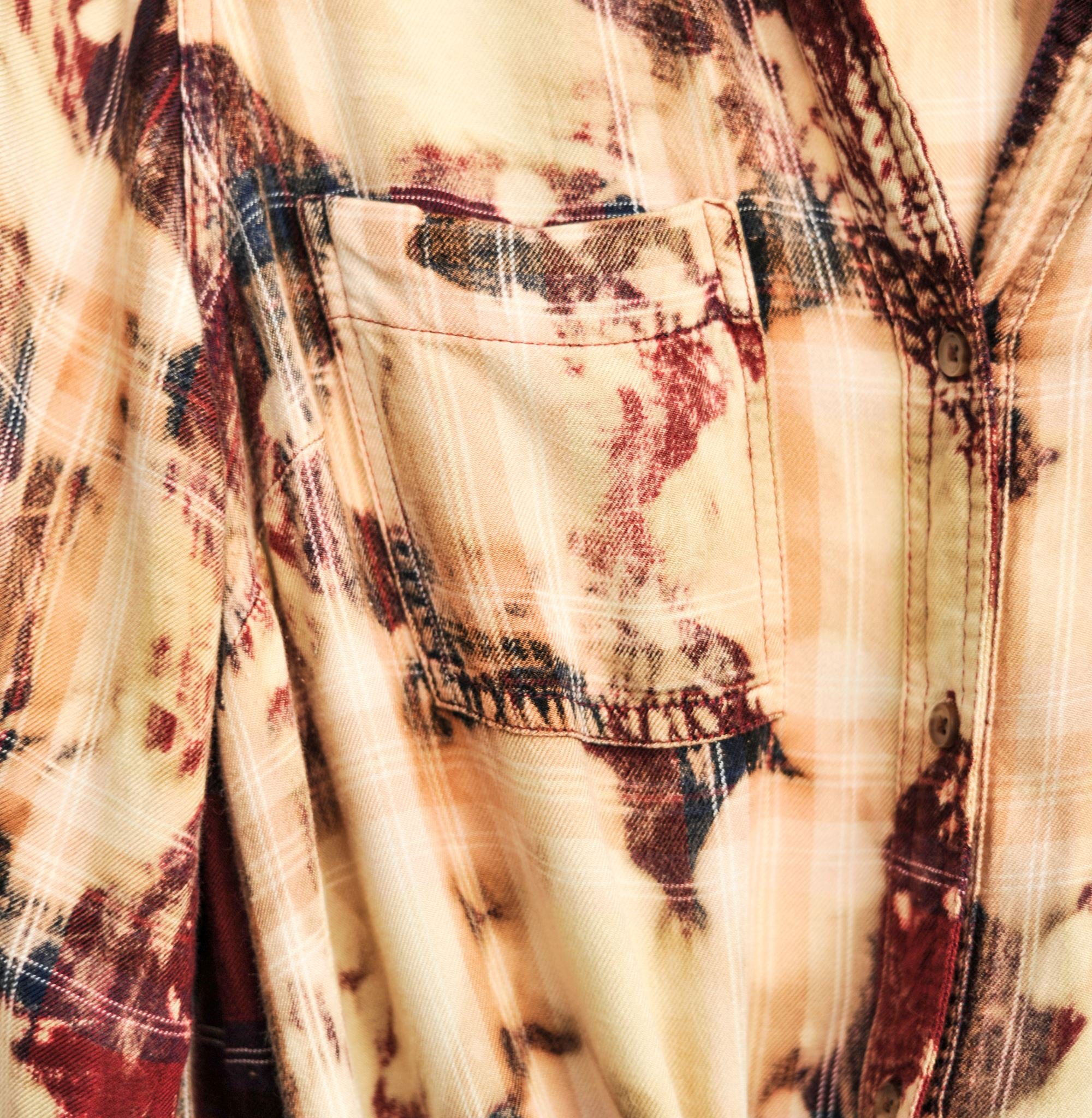 Bleached Flannel Shirts & Tops Lara Dee Artistry