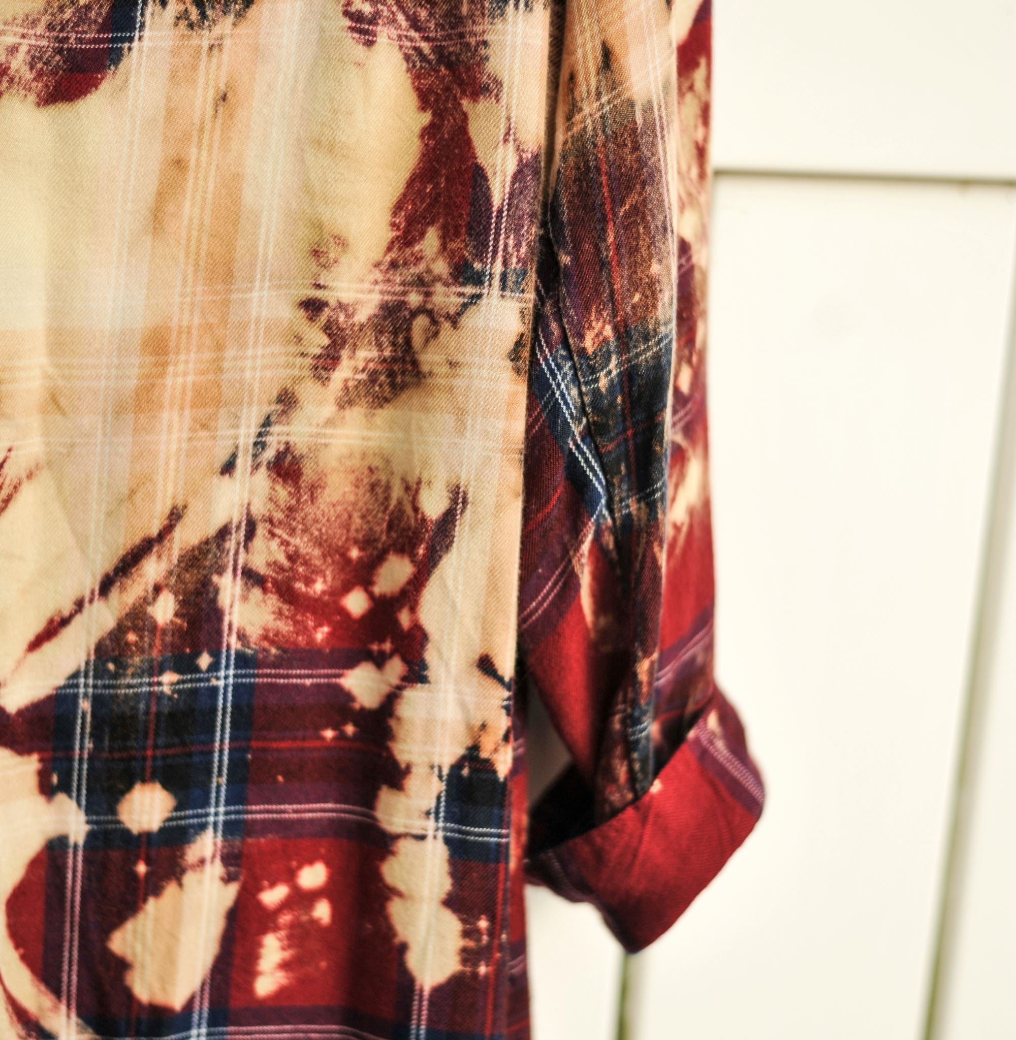 Bleached Flannel Shirts & Tops Lara Dee Artistry