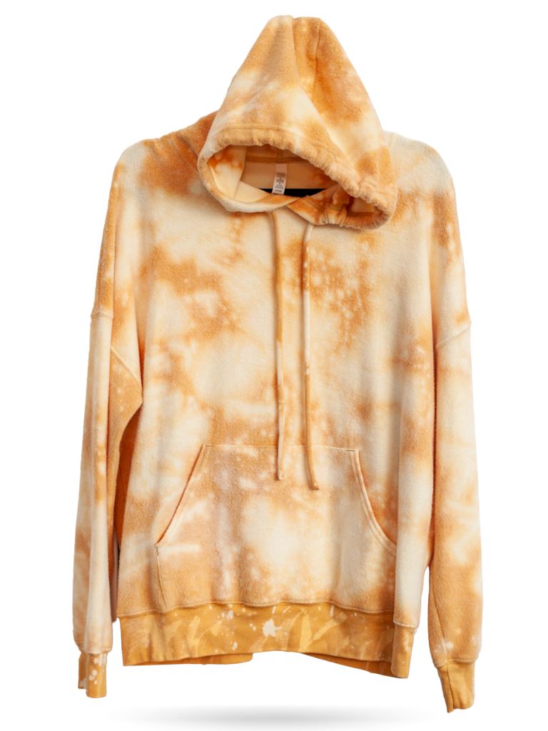 Made to Order Sunshine State Bleached Sueded Fleece Pullover Hoodie Lara Dee Artistry 