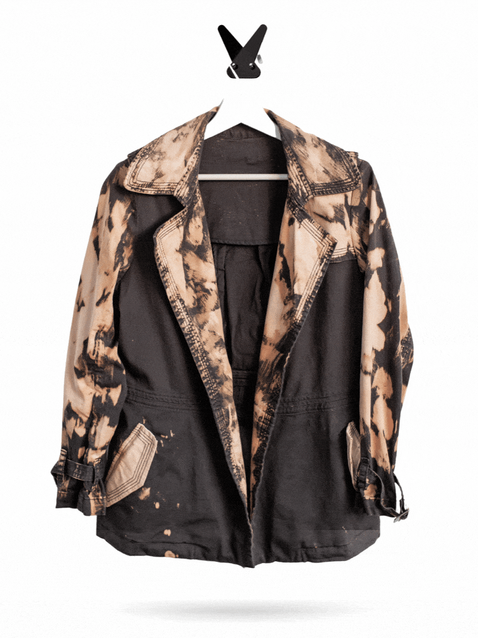 Rework City Brush Art Jacket Coats & Jackets Lara Dee Artistry 