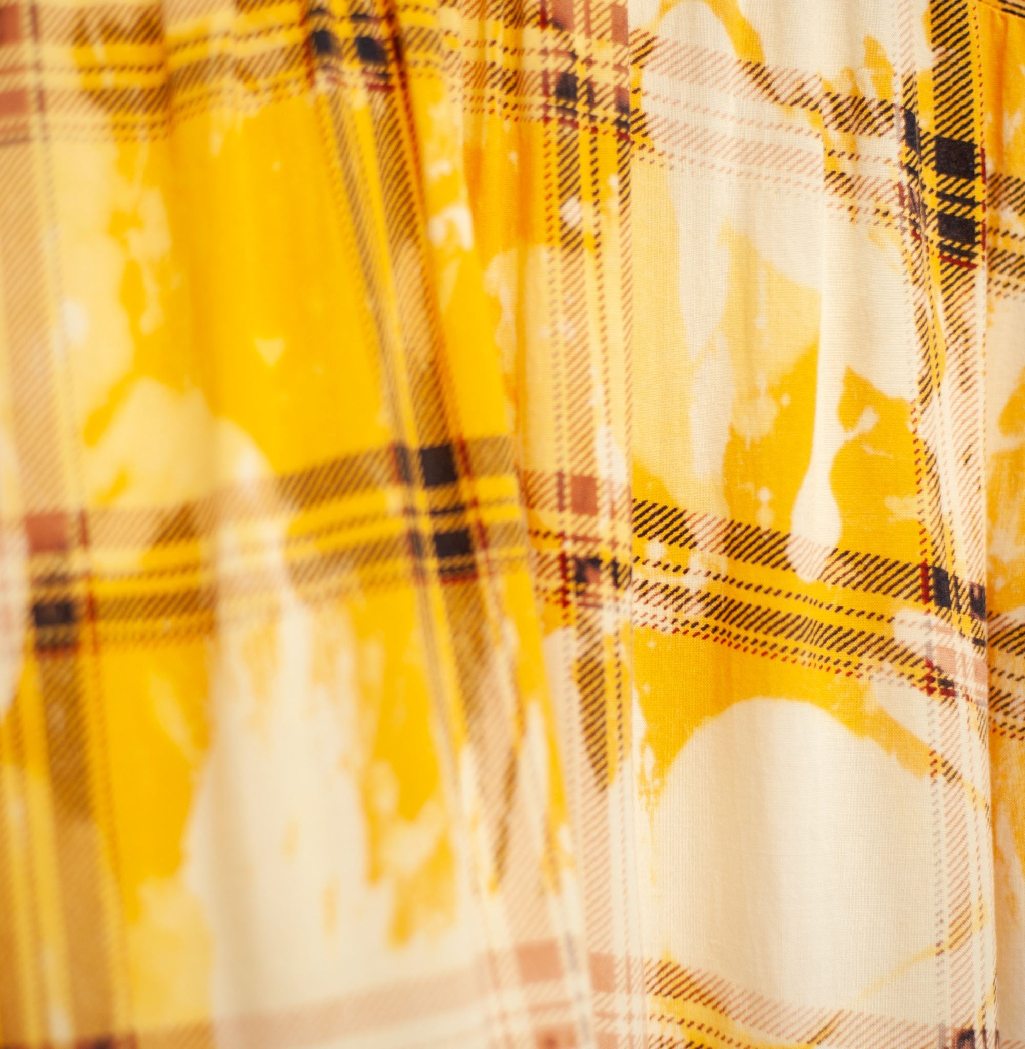 Rework Mustard Yellow Bleached Flannel Shirts & Tops Lara Dee Artistry 