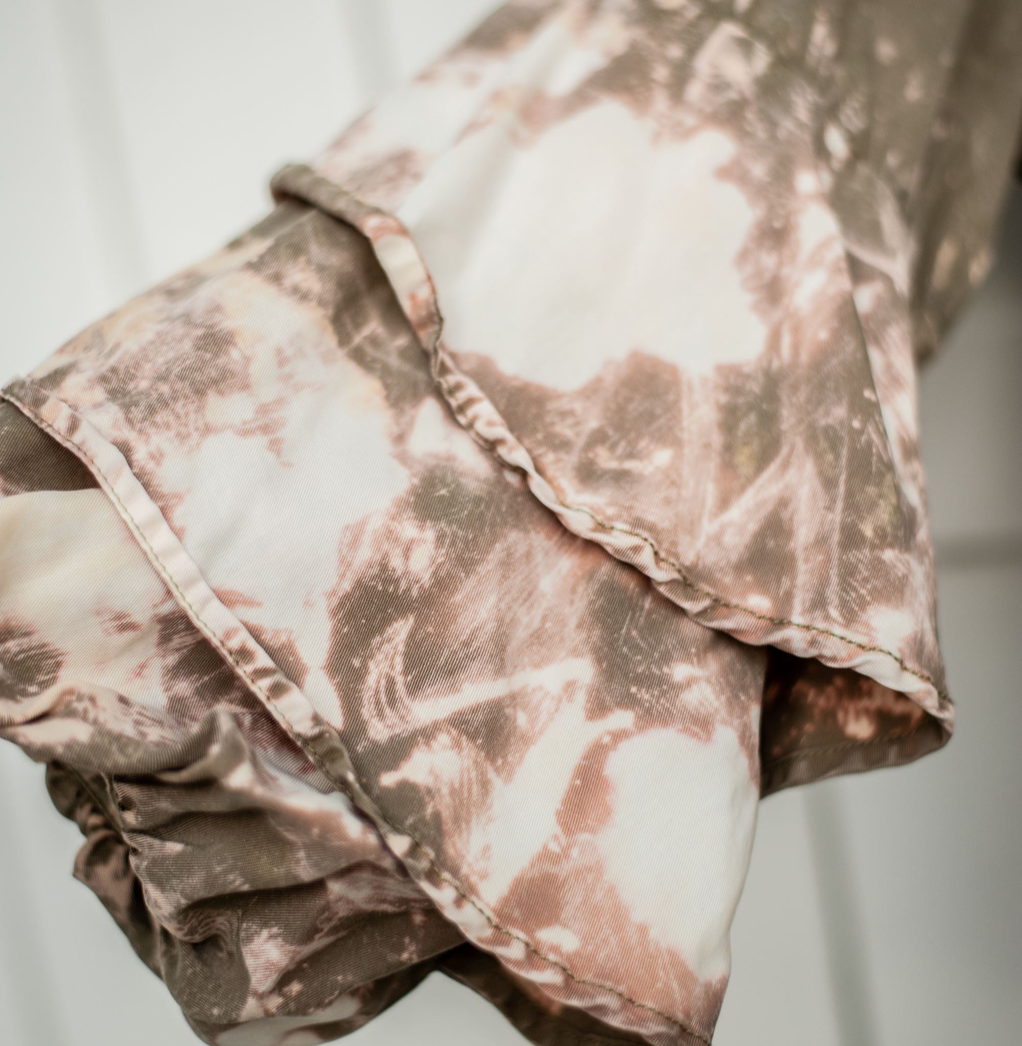Rework Painters Ruffle Sleeves Bleached Dress Dresses Lara Dee Artistry 
